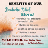 Natural Headache Relief Roller Bottle Essential Oils