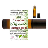 Peppermint Essential Oil Roller Top Bottle