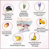Lavender Rosemary, Juniper Tea Mango Butter Natural Soap Bar