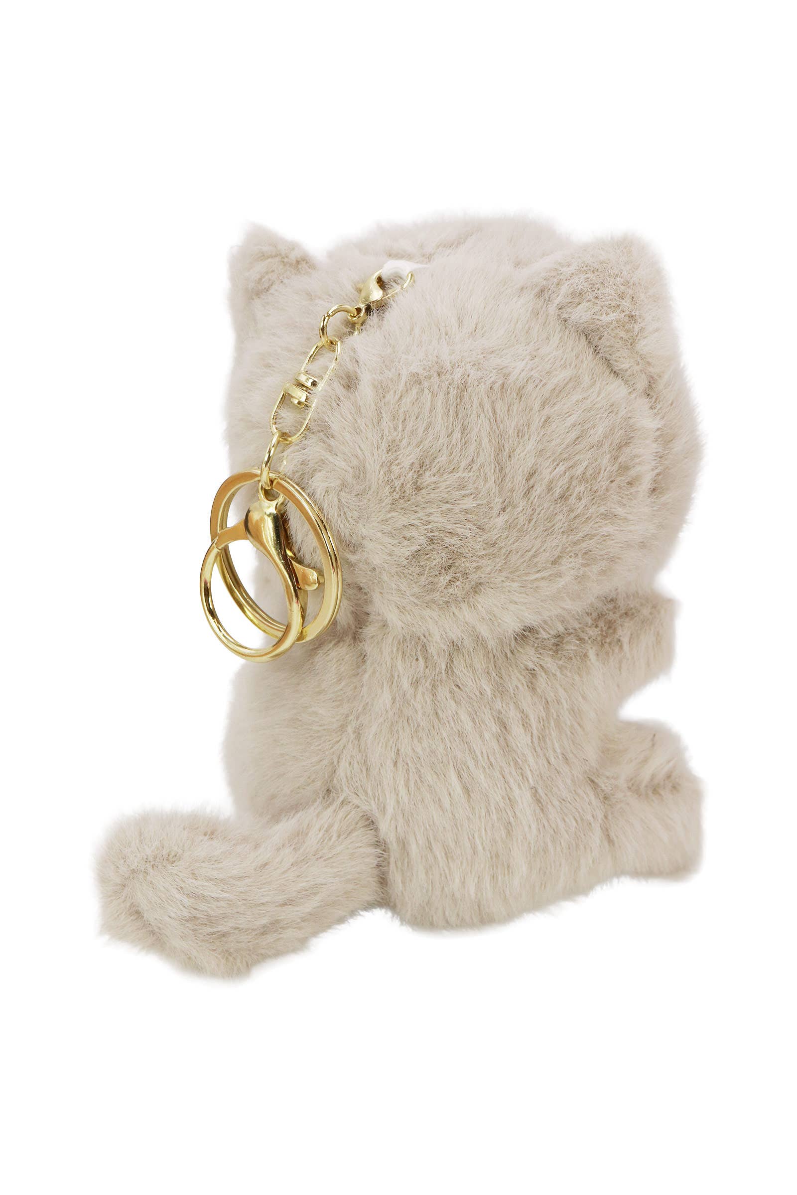Posh Cute Kitty Cat Fuzzy Stuffed Key Chain