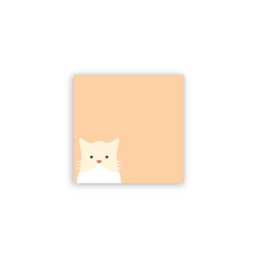 Peach Cat Peekaboo Post-it® Note 3x3