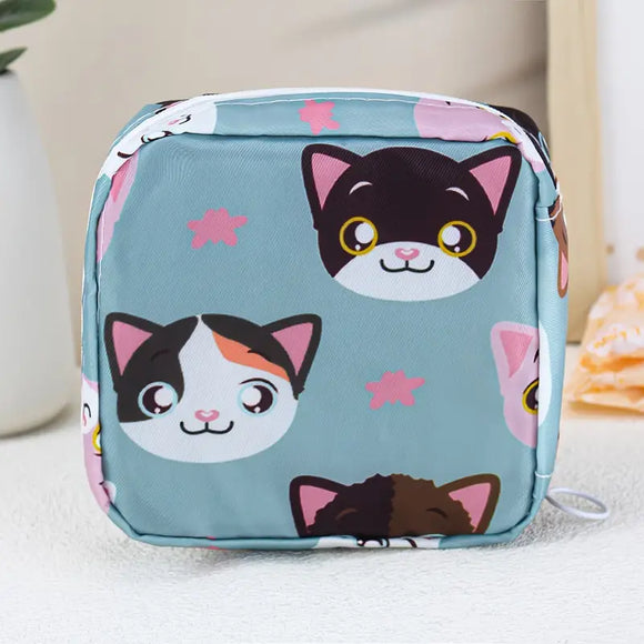 Kitty Faces Monthly Needs Pouch