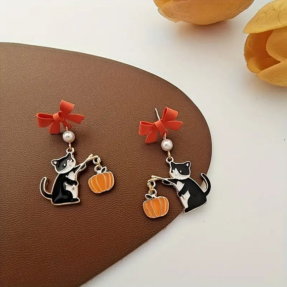 Purrfect Pumpkin Earrings