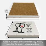 Wine & Cats Absorbent Stone Coaster