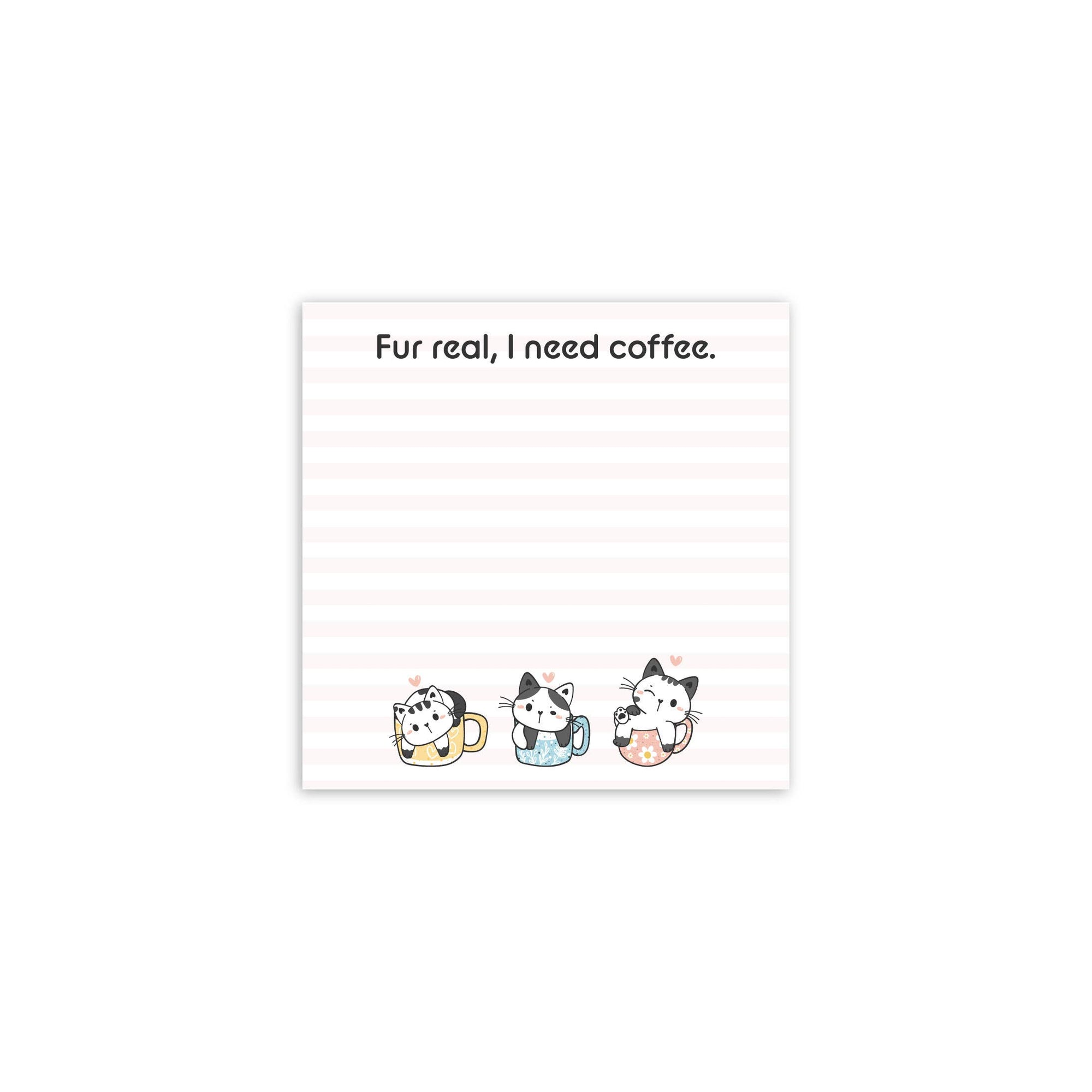 Fur Real Coffee Cat Post-it® Note 3x3