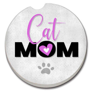 Cat Mom Absorbent Stone Car Coaster