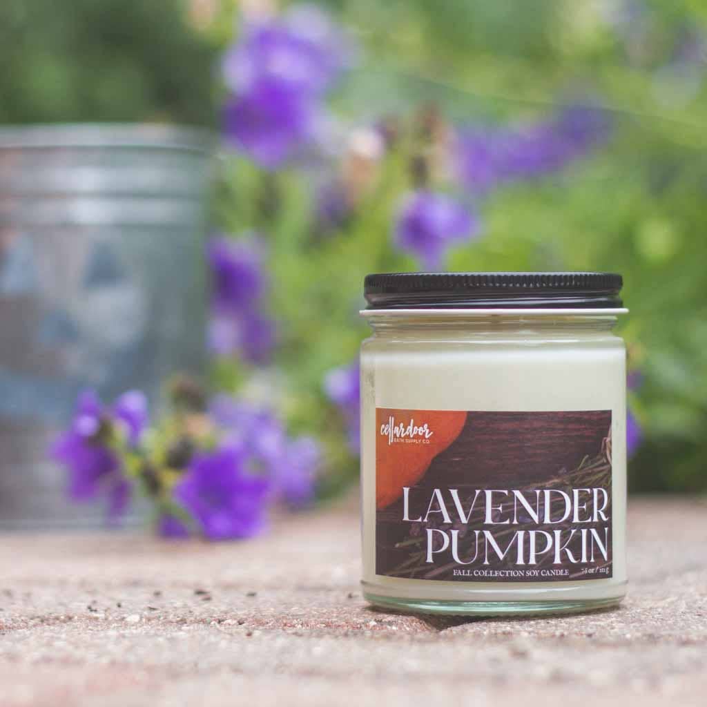 Cellar Door Bath Supply Co 7.5 oz Soy Candle - Lavender Pumpkin