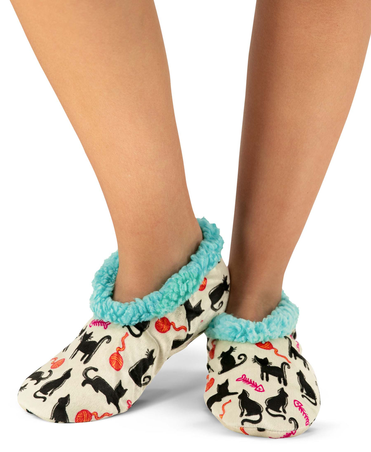 Yarn & Whiskers Sherpa-Lined Cat Slippers