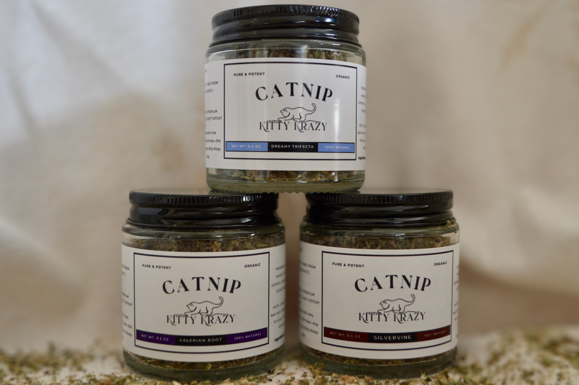 Kitty Krazy Dreamy Trifecta Top-Shelf Catnip Blend 0.5 OZ