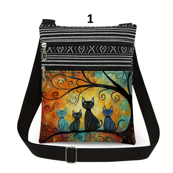 Tree of Life Cats Crossbody Bag