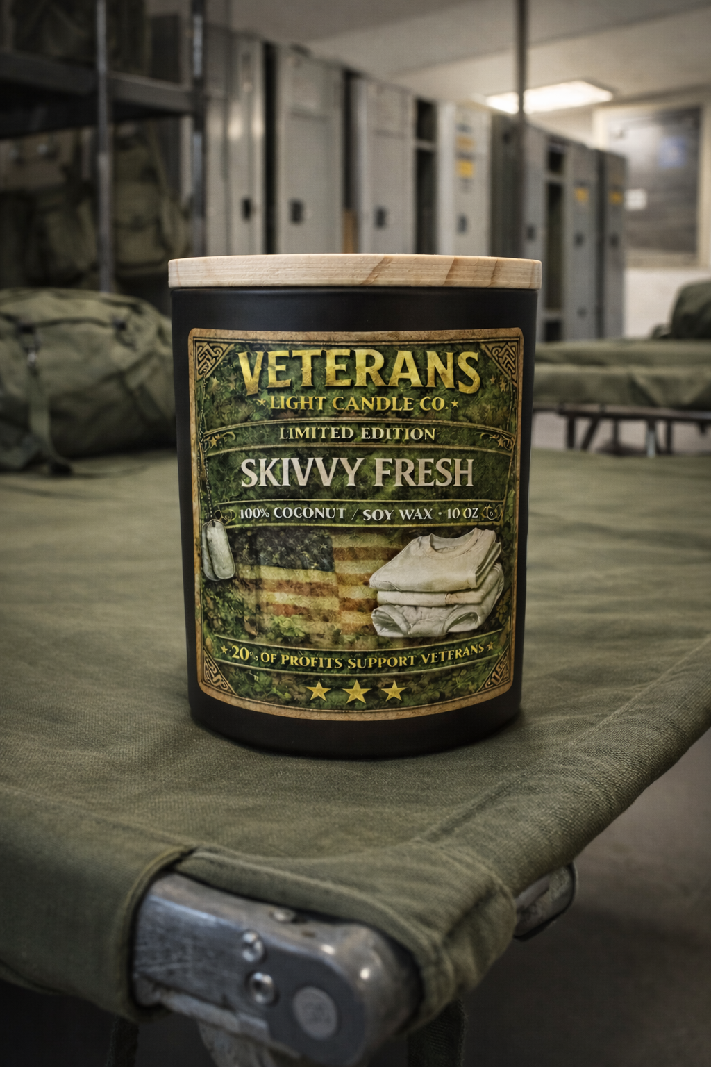 Veterans Light 10oz Candle - Skivvy Fresh