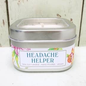 Headache Helper Soy Candle in Large Tin