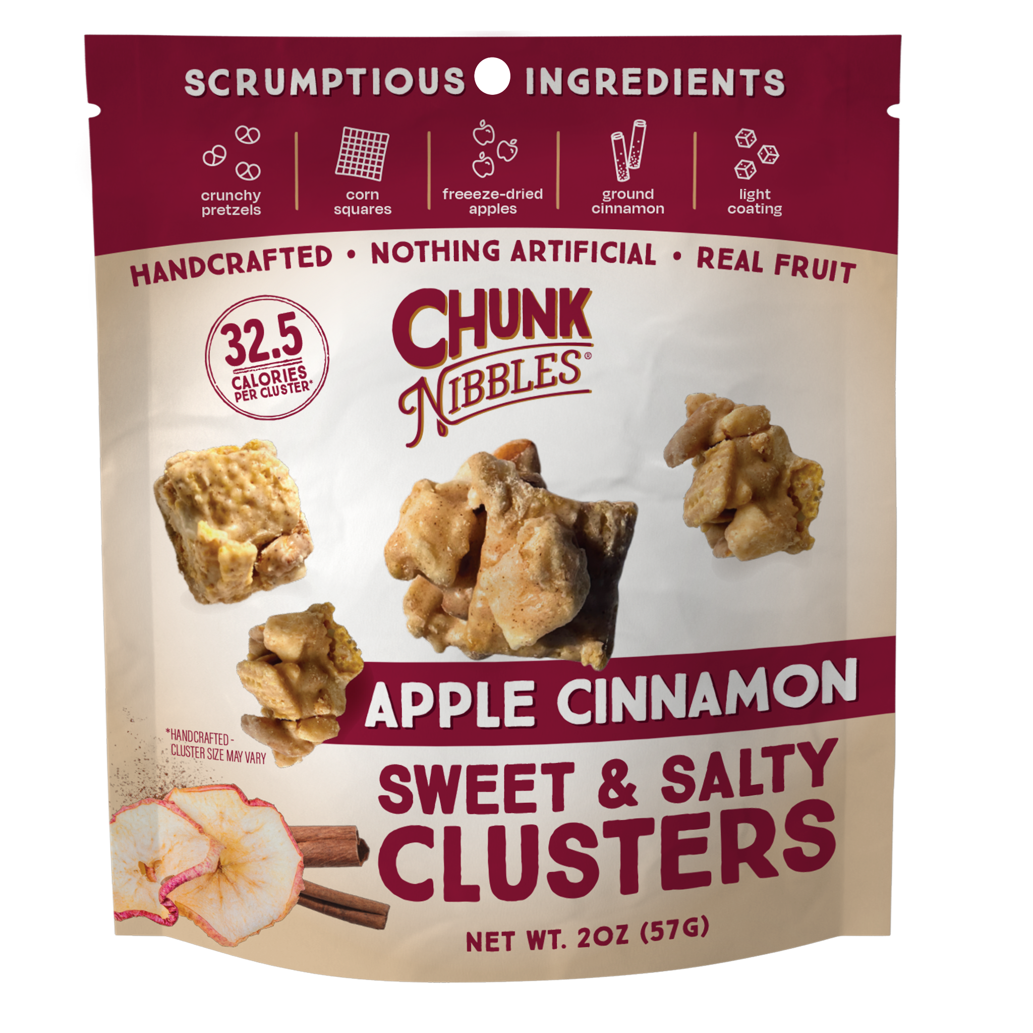 Apple Cinnamon Chunk Nibbles 2oz Snack Pack