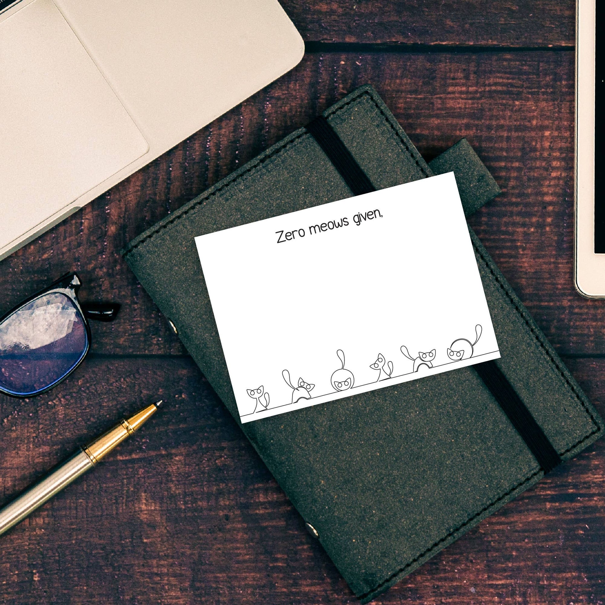 Sassy Cat Zero Meows Post-it® Note 3x4