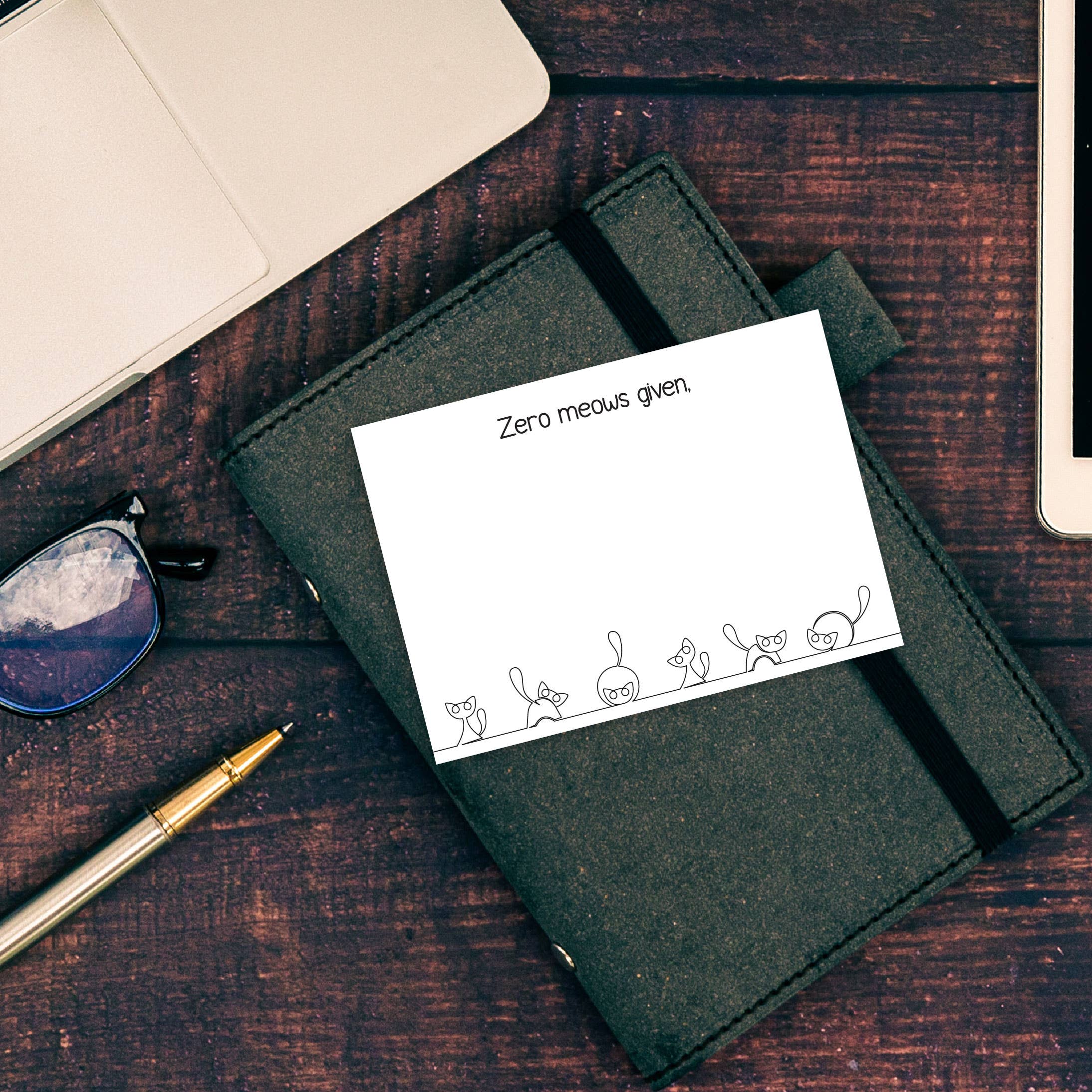 Sassy Cat Zero Meows Post-it® Note 3x4