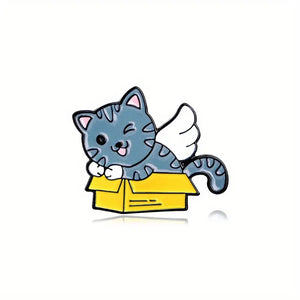 Box Kitty Enamel Pin