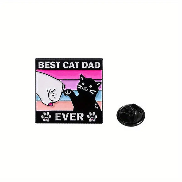 Best Cat Dad Enamel Pin