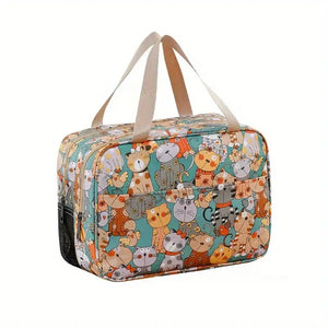 Cartoon Cats Toiletries Bag