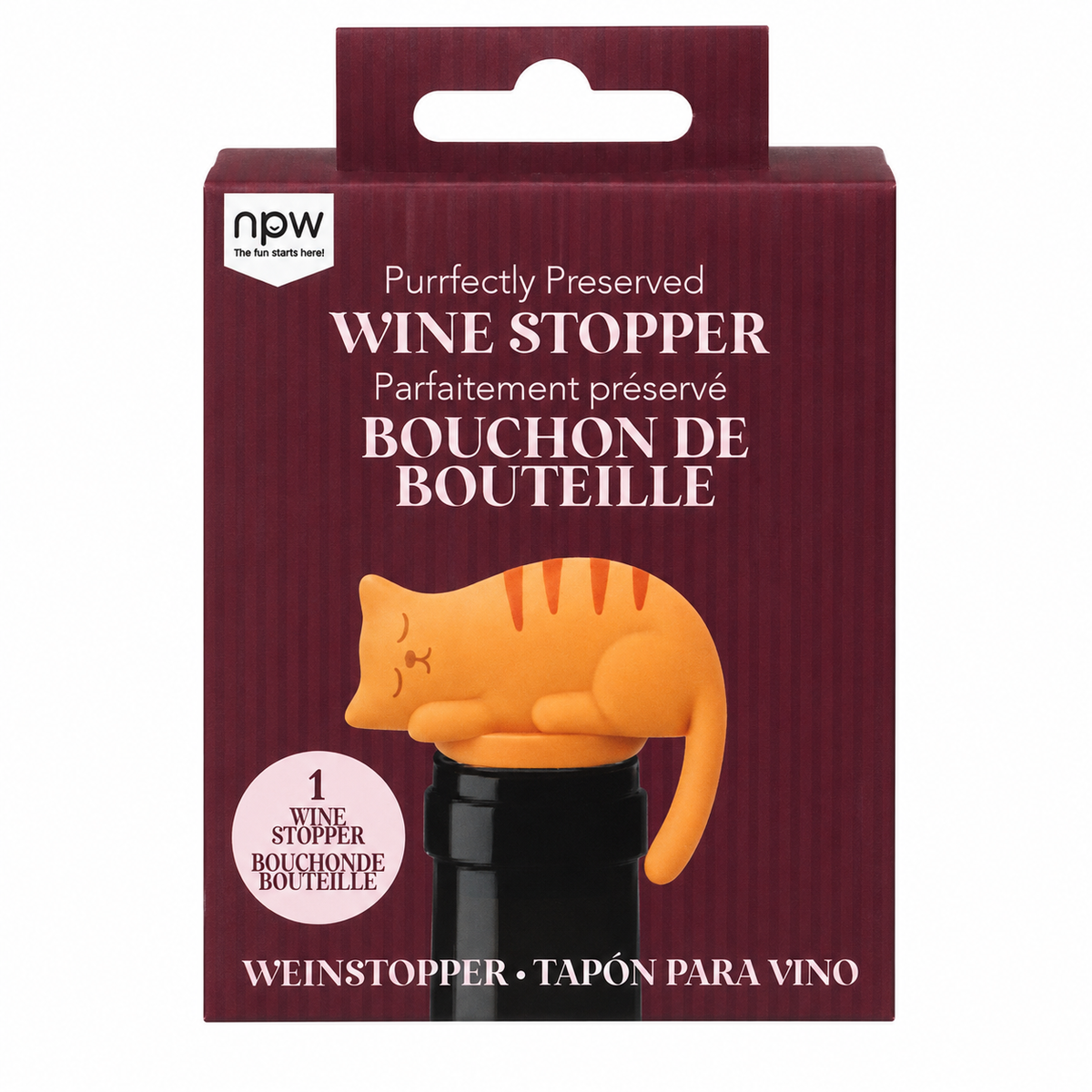 Stretch, Sip, Repeat Cat Wine Stopper