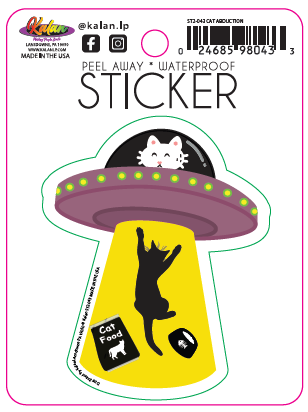 UFO Kitty Die-Cut Sticker