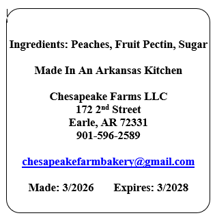 Chesapeake Farms Small-batch Peach Jam 8oz