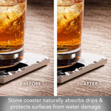 Scratchey-Bitey Absorbent Stone Tumbled Tile Coaster