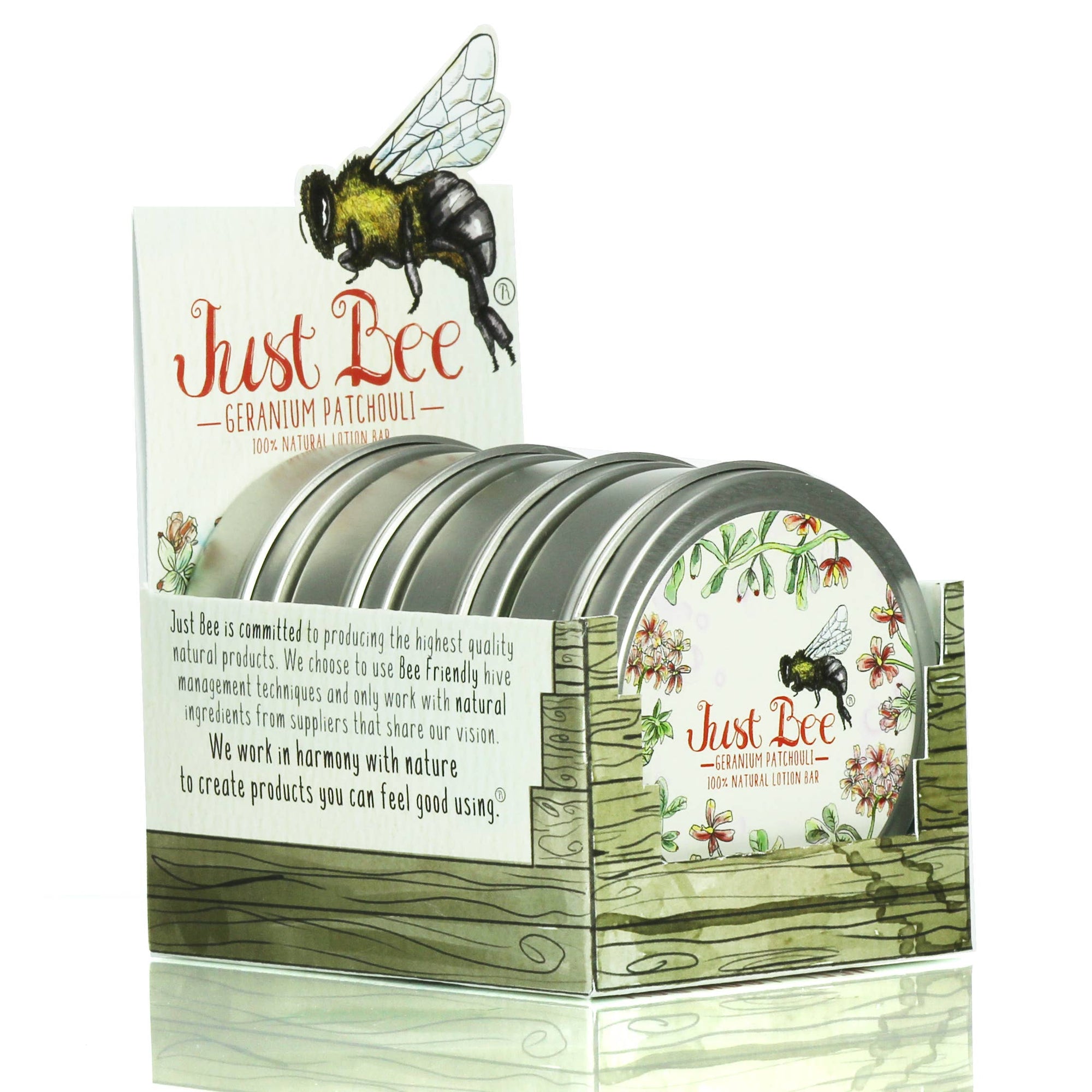 Just Bee Patchouli Geranium Lotion Bar