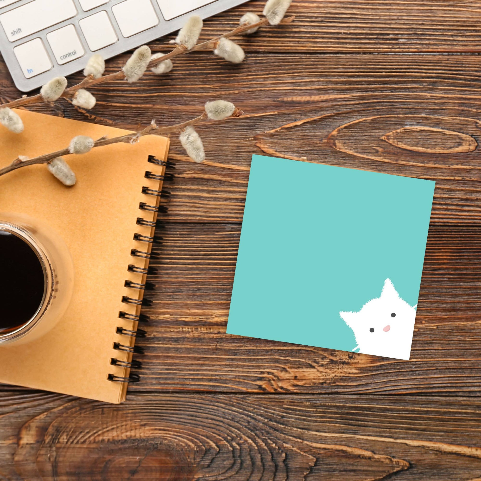 Peeking Cat Post-it® Note 3x3