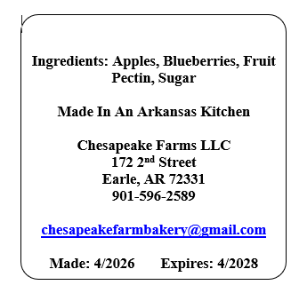 Chesapeake Farms Small-batch Apple Blueberry Preserve 8oz