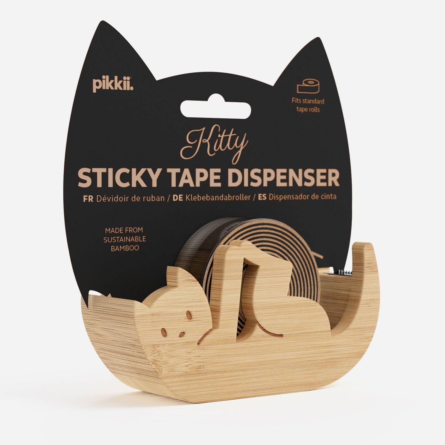 Kitty Bamboo Tape Dispenser