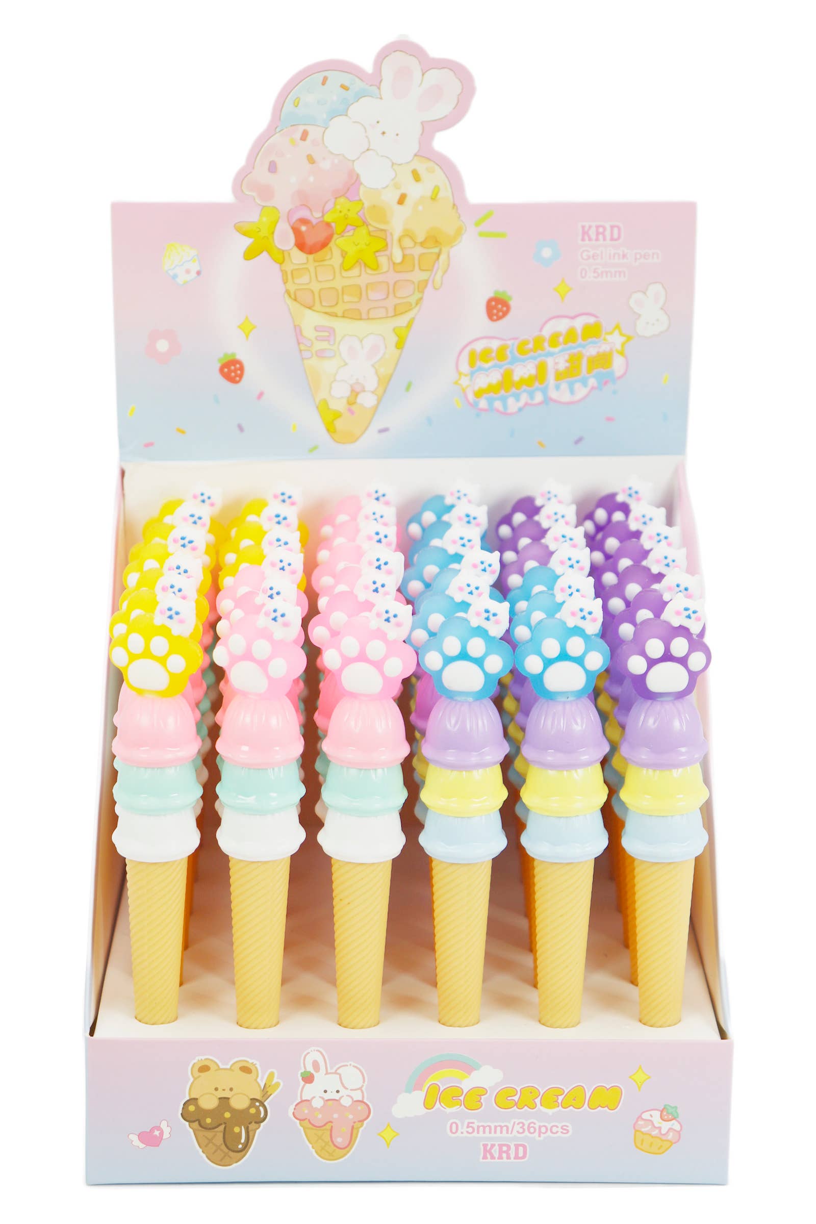 Kitty Cat Paw Ice Cream Cone Pen