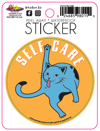 Self Care Kitty Die-Cut Sticker