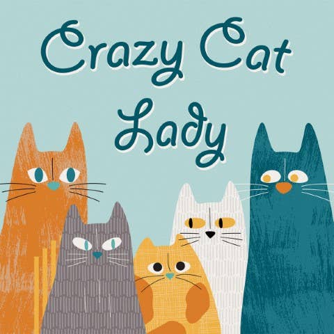 Cat Lady Square House Coaster