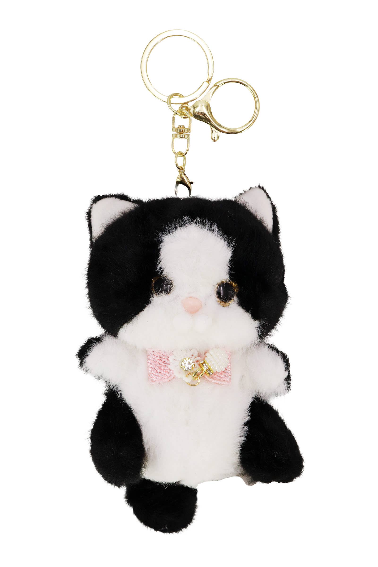 Posh Cute Kitty Cat Fuzzy Stuffed Key Chain