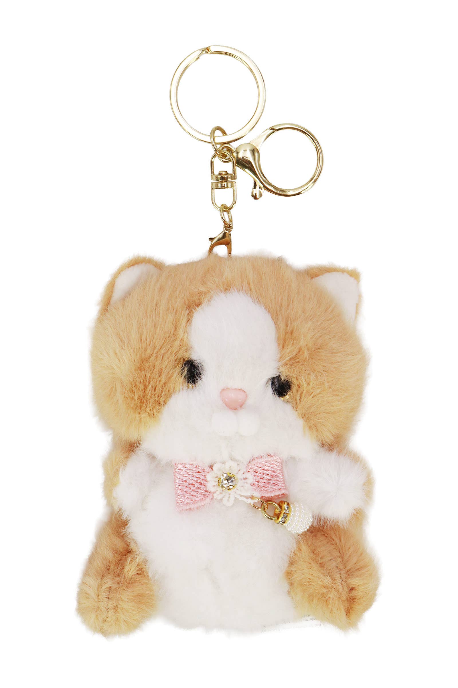 Posh Cute Kitty Cat Fuzzy Stuffed Key Chain
