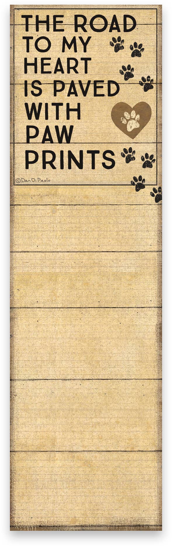 Paw Prints List Pad