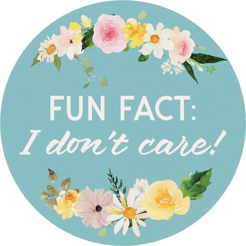 I Don't Care Car Coaster