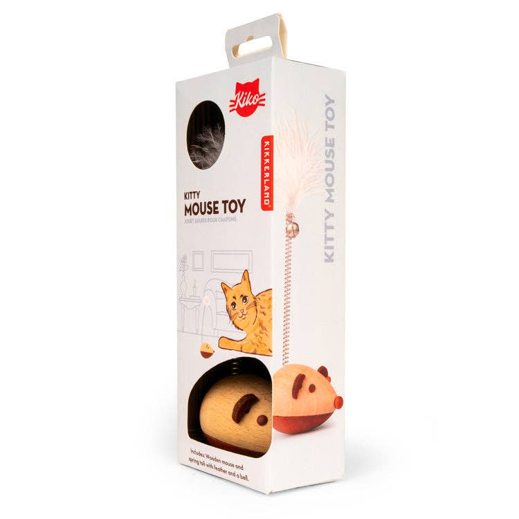 Cat Wooden Mouse Toy