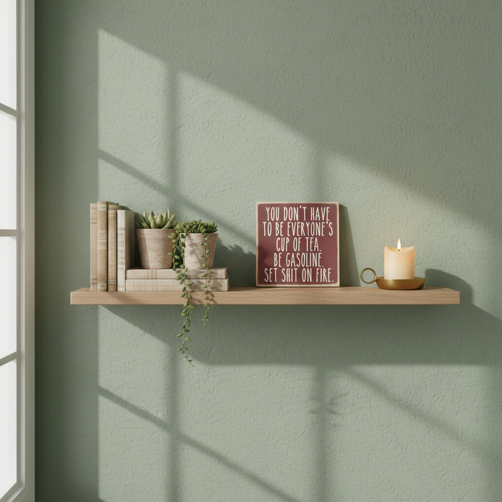 Be Gasoline Wooden Block Sign