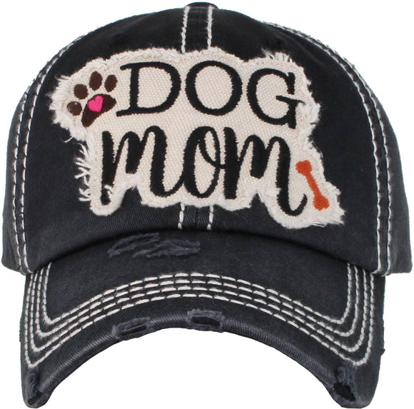 Dog Mom Washed Vintage Ballcap