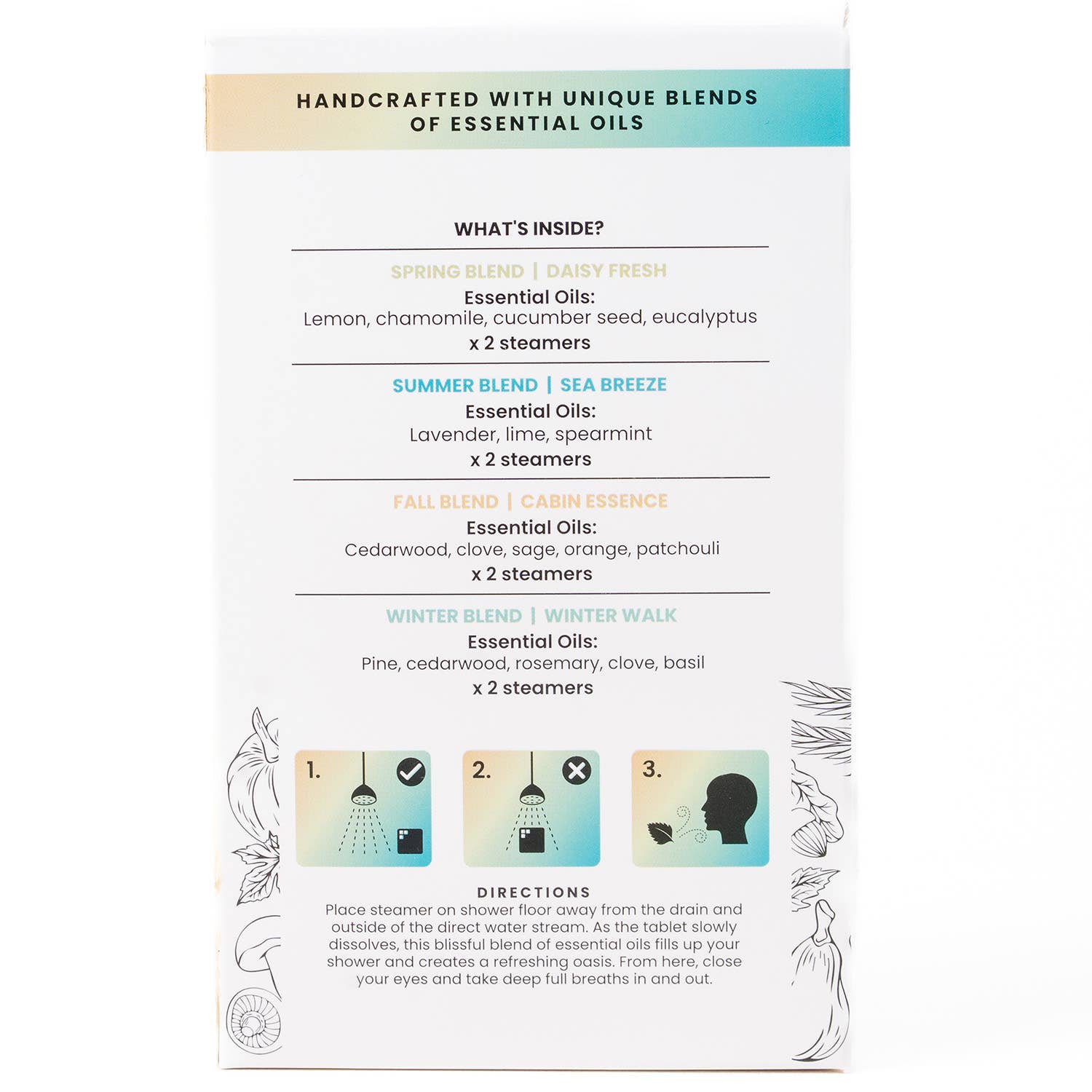 Shower Steamer Gift Box – 4 Blend Variety Set