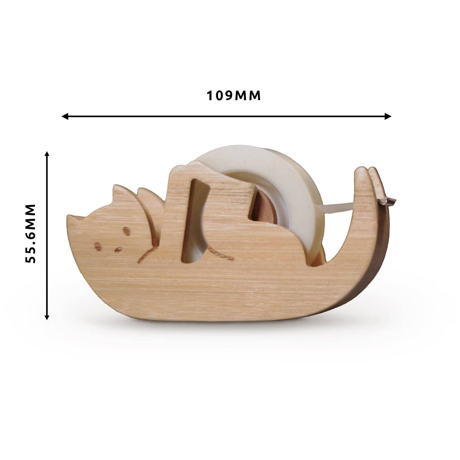 Kitty Bamboo Tape Dispenser