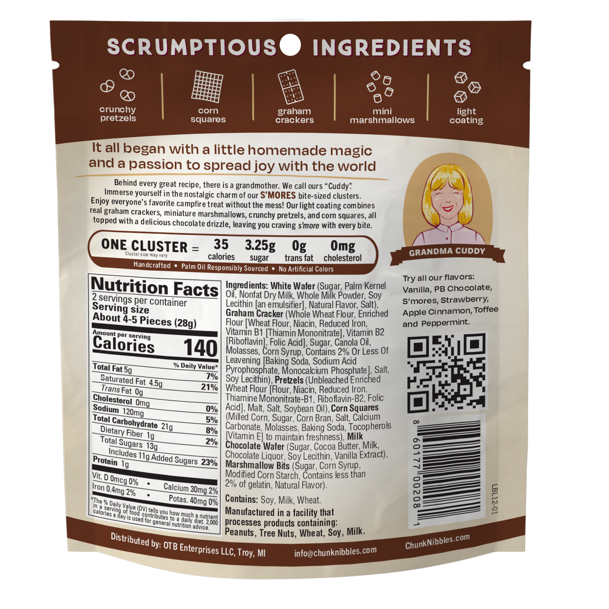 S'mores Chunk Nibbles 2oz Snack Pack