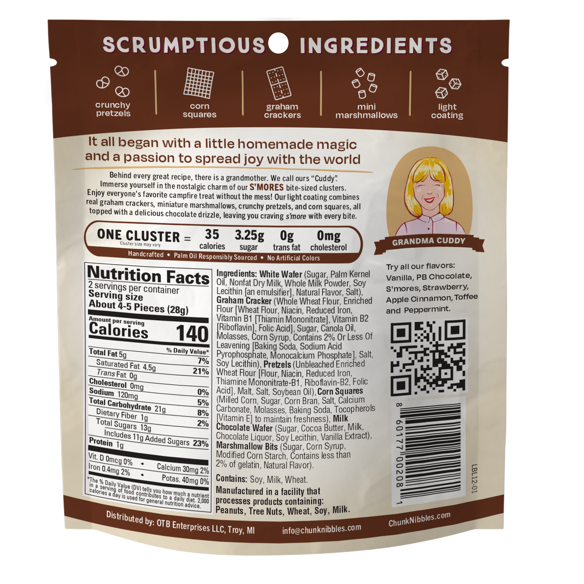 S'mores Chunk Nibbles 2oz Snack Pack