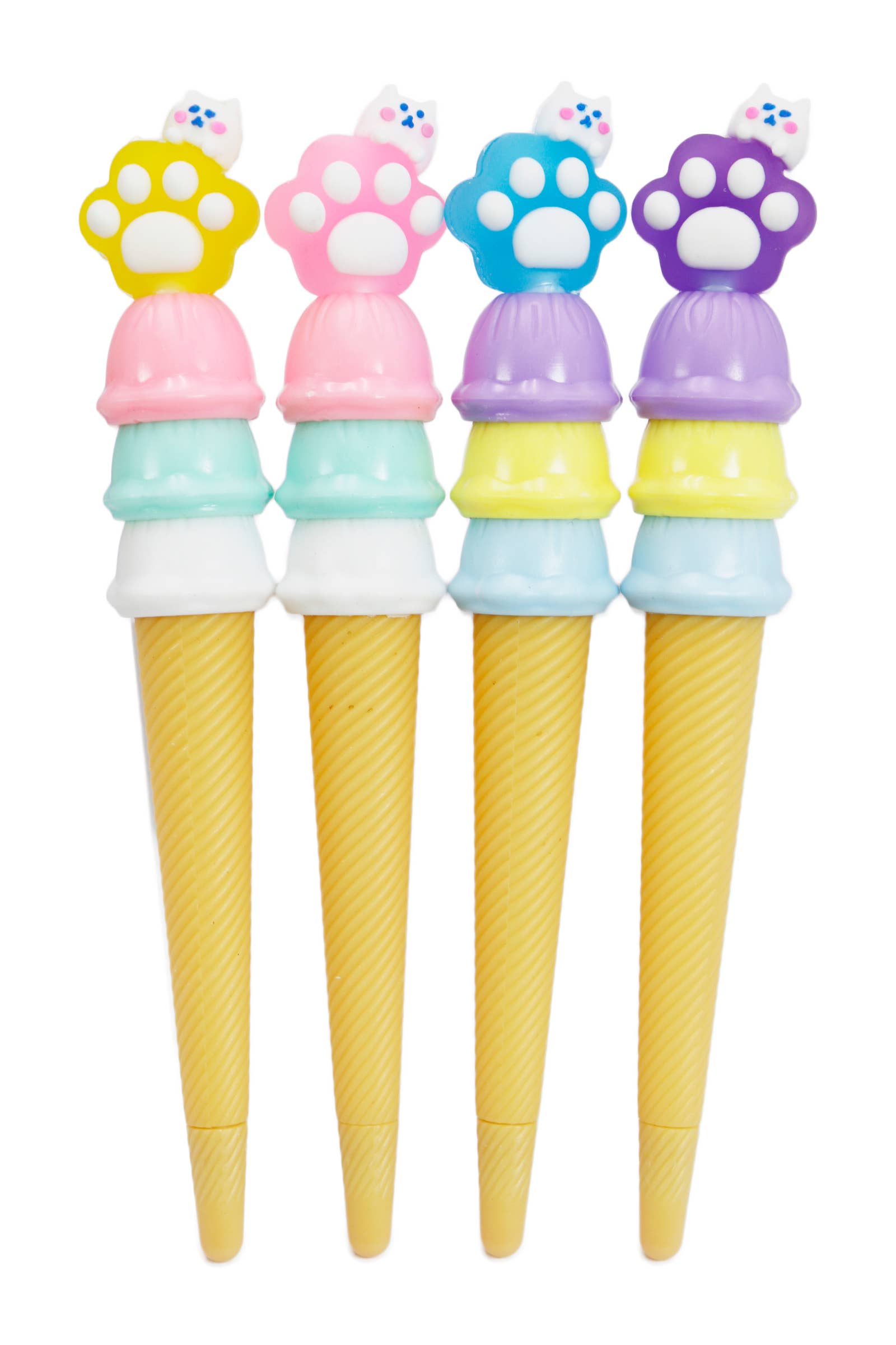 Kitty Cat Paw Ice Cream Cone Pen