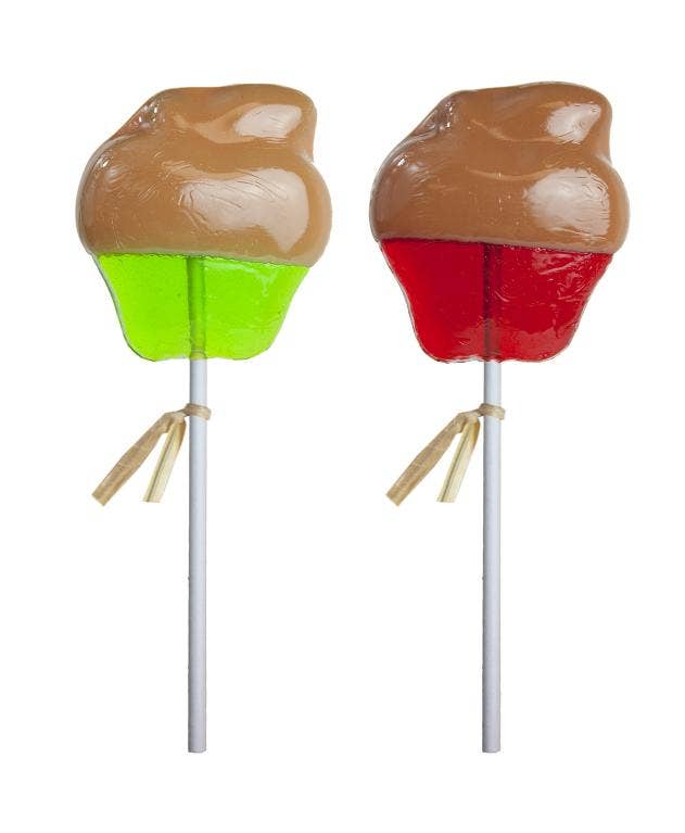 Caramel-Dipped Apple Lollipops