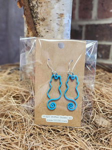 Shape Shifter Studio 3D Kitty Silhouette Earrings