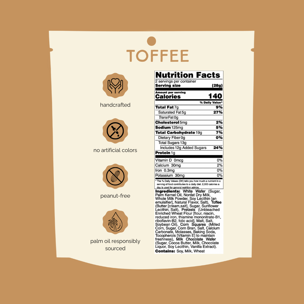 Toffee Chunk Nibbles 2oz Snack Pack