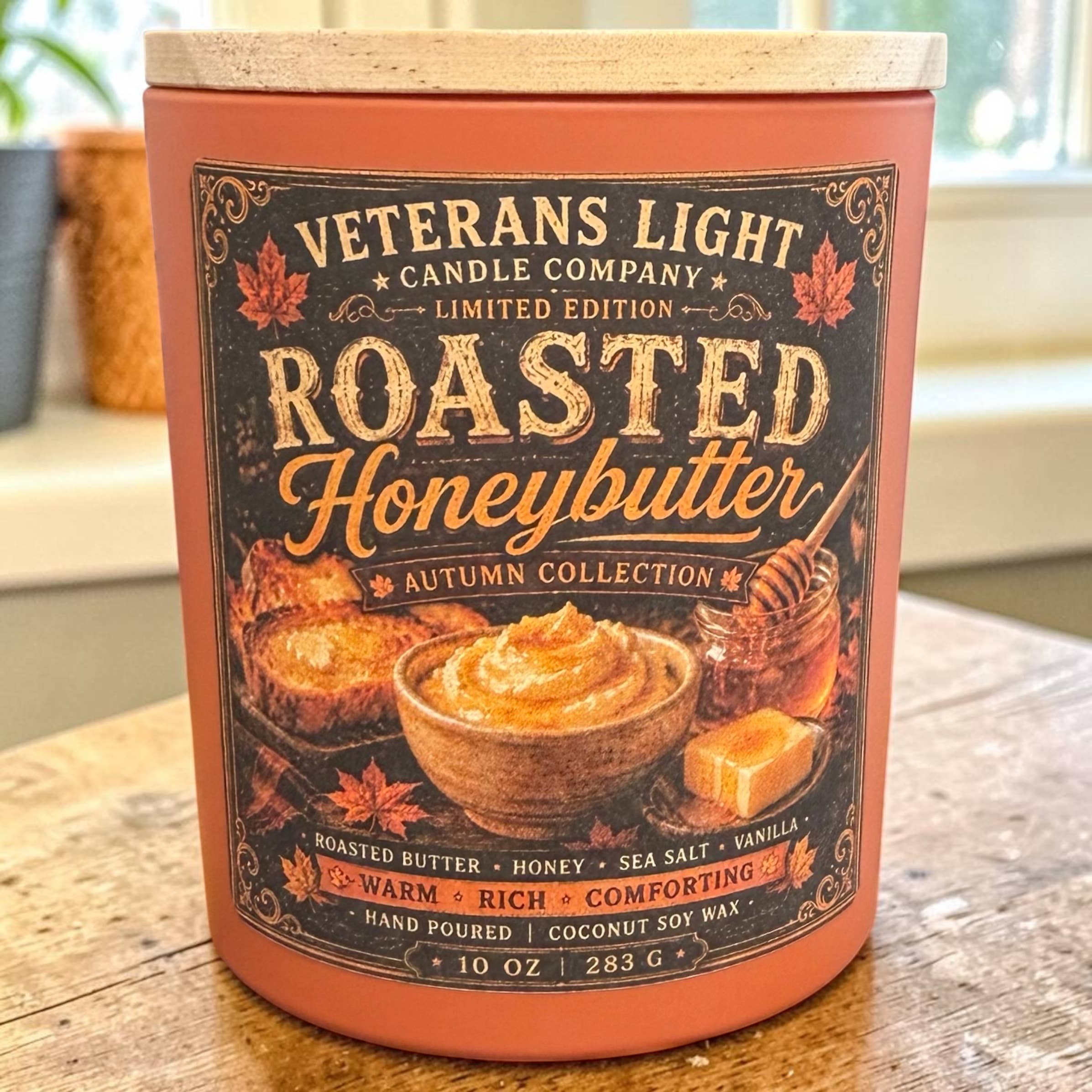 Veterans Light 10 oz Candle - Roasted Honey Butter