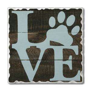 Love Paw Absorbent Stone Coaster